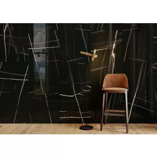 Vloer en wandtegel - Tilorex Aradas black Polished - 60x120 cm - Gerectificeerd - Metall - 8 mm dik - VTX60370