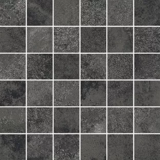 Mozaiek tegel - Tilorex Picanello Graphite Mat - 30x30 cm - Gerectificeerd - Keramisch - 8 mm dik - VTX61123