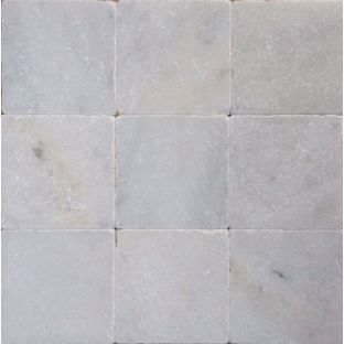 Natuursteen Wit marmer anticato - 10x10 cm - 10 mm dik