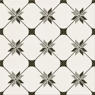 Vloer en wandtegel - Tilorex Casalotti Flower Mat - 30x30 cm -  Keramisch - 8 mm dik - VTX60779