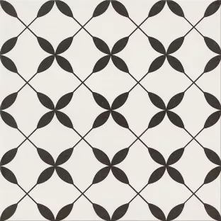 Vloer en wandtegel - Tilorex Stampace Nice black Zacht glanzend - 30x30 cm -  Keramisch - 8 mm dik - VTX61054