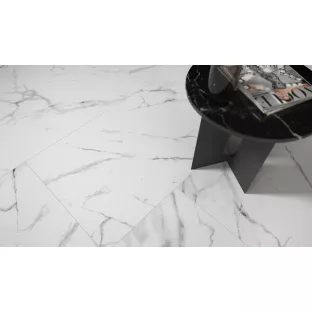 Vloer en wandtegel - Tilorex Calacatta marmer white Mat - 60x60 cm - Gerectificeerd - Keramisch - 8 mm dik - VTX60283