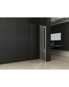 Wiesbaden inloopdouche & muurprofiel - 30 x 200 cm - 10 mm dik veiligheidsglas - NANO coating