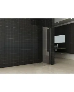 Wiesbaden inloopdouche & muurprofiel - 40 x 200 cm - 10 mm dik veiligheidsglas - NANO coating